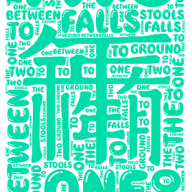 Word2art Wallpapers-Between two stools one falls to the ground